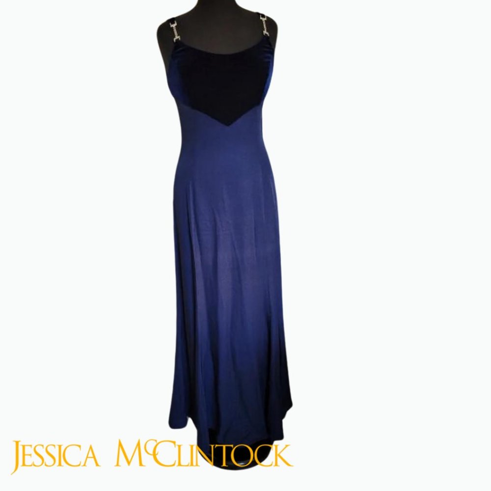 VINTAGE Scott McClintock by Jessica McClintock Gown 6 Prom Velvet 80's 90's